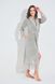 Фото №10 з 10 товару Жіночий велюровий халат з мереживною обробкою Nusa 0383.41 Gray Сірий