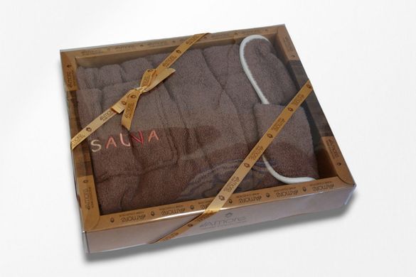 Фото Набір для сауни чоловічий Amore Sauna 100% Бавовна Коричневий 37037