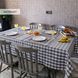 Фото №1 з 3 товару Скатертина з серветками бавовняна Istanbul Piknik Set Happy Days Antrasit 33214