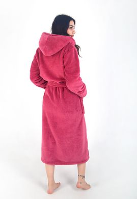 Фото Довгий жіночий теплий халат з каптуром Welsoft Фрезовий 1023 1024