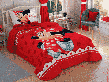 Фото Покривало підліткове з наволочкою TAC Disney Minnie Lovely p-60252821