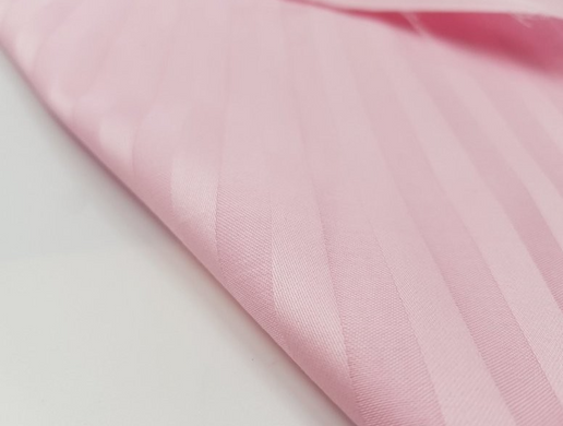 Фото Комплект постільної білизни ТМ Tag Satin Stripe 100% Бавовна Світло Рожевий ST-1041