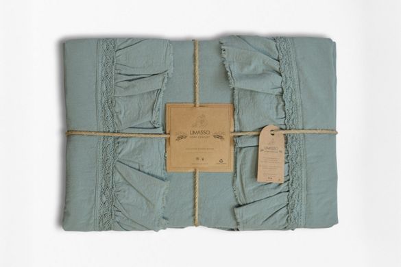 Фото Комплект постільної білизни Limasso Stonewashed Francesca Варена Бавовна Natural Green 40962