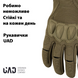 Фото №2 з 6 товару Тактичні сенсорні рукавиці UAD із захистом Atlant Койот повнопалі