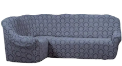 Фото Жакардовий чохол для кутового дивана + крісло Без Спідниці Turkey Темно-Сірий
