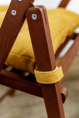 Фото Подушка декоративна для стільця на липучках Прованс Luis Гірчична