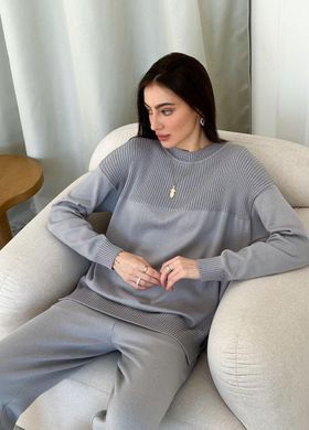 Фото Женские трикотажные вязаные брюки Katrin Серый