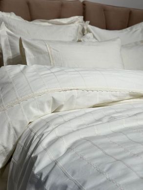Фото Комплект постельного белья Вареный Хлопок Saheser Jacquard Jasmin Krem S30149
