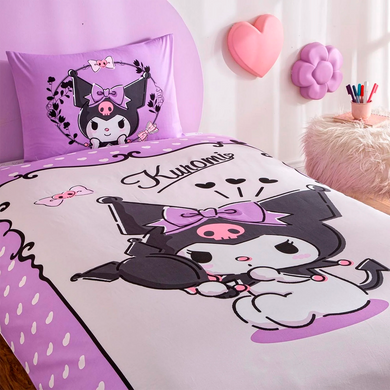 Фото Постільна білизна TAC Disney 100% Бавовна Disney Kuromi простирадло на гумці p-60318440