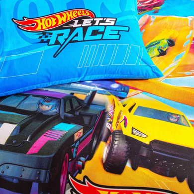 Фото Постельное белье TAC Disney 100% Хлопок Hot Wheels let's Raceпростыня на резинке