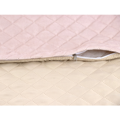 Фото Велюровый чехол на подушку Руно Velour Apricot Ромб Абрикосовый