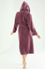 Фото №8 из 11 товара Женский махровый халат с капюшоном Велюр/Махра Nusa 6890 Murdum Фиолетовый
