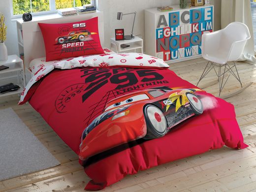Фото Комплект постельного белья TAC Disney 100% Хлопок DH Cars Speed Frenzy