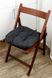 Фото №2 из 5 товара Подушка декоративная для стула на липучках Прованс Luis Черная