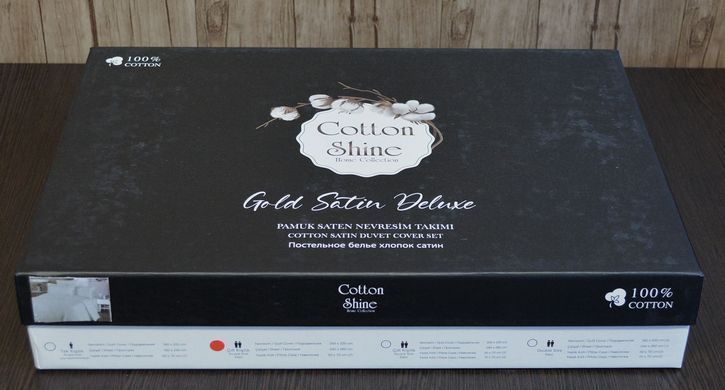 Фото Комплект постельного белья Cotton Shine Stripe Satin Gri Buz Mavisi