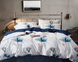 Фото №1 из 3 товара Комплект постельного белья ТМ TAG Сатин S457 Campanula Колокольчик Синий