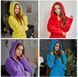 Фото №7 из 9 товара Короткий женский теплый халат с капюшоном Welsoft Черный 1026