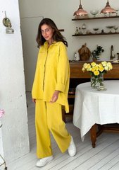 Фото Жіночі брюки бавовняні вільного крою Прованс Шафран