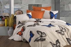 Фото Комплект постельного белья ТМ Tag Ранфорс 100% Хлопок Цветные  Бабочки R-T9217