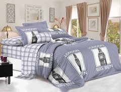 Фото Комплект постельного белья ТМ TAG Сатин London Big Ben S402