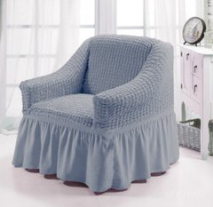 Фото Универсальный чехол на кресло с юбкой Turkey № 7 Серый