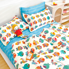Фото Комплект белья в детскую кроватку Viluta Сатин Твил №583 простынь на резинке