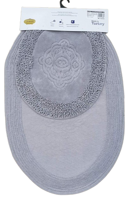 Фото Набір овальних килимків у ванну 100% Бавовна Mosso Сірий