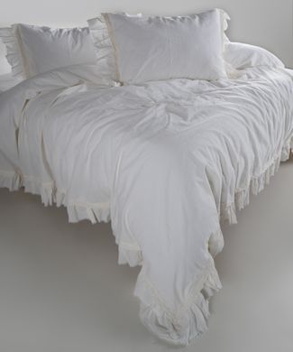 Фото Комплект постельного белья Limasso Stonewashed Francesca Вареный Хлопок Snow White