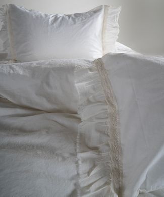 Фото Комплект постельного белья Limasso Stonewashed Francesca Вареный Хлопок Snow White
