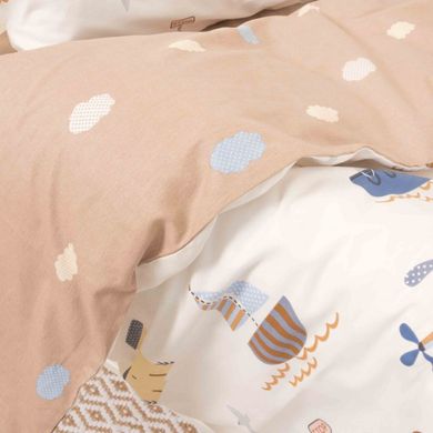 Фото Комплект белья в детскую кроватку Viluta Сатин Твил №619 простынь на резинке