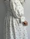 Фото №5 з 11 товару Жіноча муслінова сукня міді молочна в кульбаби 124/23 кульбабка