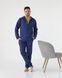 Фото №1 из 9 товара Мужская пижама из Муслина V.Velika на пуговицах Штани + Кофта Синяя