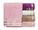 Фото №1 из 2 товара Махровое розовое полотенце Leaves 100% Хлопок Phillipus
