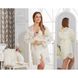Фото №1 из 2 товара Набор женский махровый халат + тапочки и полотенце Batik Arya 100% Хлопок Белый