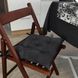 Фото №1 з 5 товару Подушка декоративна для стільця однотонна Прованс Black Milan