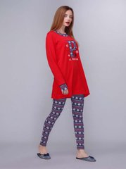 Фото Домашний хлопковий комплект-пижама U.S. Polo Assn 15521 Реглан + Лосины Красный