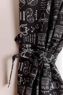 Фото Комплект готовых штор для кухни Breakfast Black