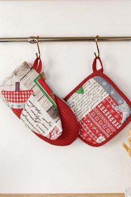 Фото Кухонна рукавиця-прихватка для гарячого Прованс Merry Christmas 031411