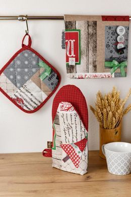 Фото Кухонна рукавиця-прихватка для гарячого Прованс Merry Christmas 031411