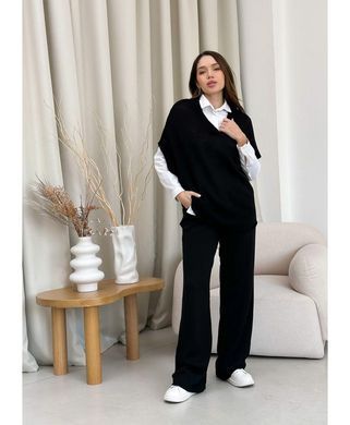 Фото Женские трикотажные вязаные брюки Jolie Черный