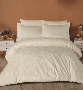 Фото Комплект постельное белья Saheser Delux Jacquard Сатин Celesta Krem