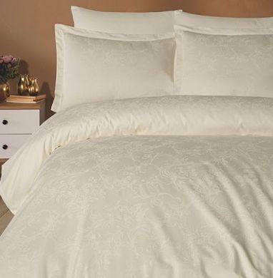 Фото Комплект постельное белья Saheser Delux Jacquard Сатин Celesta Krem