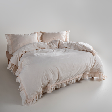 Фото Комплект постільної білизни Limasso Stonewashed Francesca Варена Бавовна Cream 40964