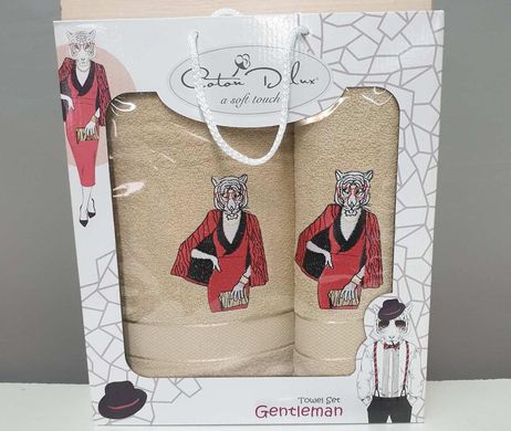 Фото Подарочный набор махровых полотенец Coton Delux 100% Хлопок Lady Gentelmen