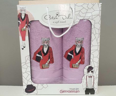 Фото Подарочный набор махровых полотенец Coton Delux 100% Хлопок Lady Gentelmen