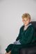 Фото №7 з 11 товару Дитячий махровий халат для хлопчика з каптуром Welsoft Зелений 4000