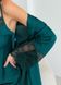 Фото №11 из 12 товара Женский Шелковый халат + Рубашка Peal Изумруд