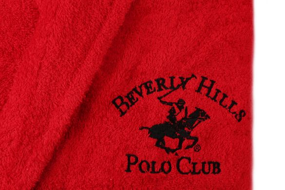 Фото Махровий халат Beverly Hills Polo Club Бавовна 355BHP1711 Red Червоний