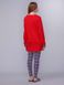 Фото №2 з 4 товару Домашній бавовняний комплект-піжама U.S. Polo Assn 15521 Реглан + Лосини Червоний