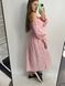 Фото №4 из 8 товара Женское муслиновое платье миди розовое Нежные Веточки